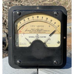 Vintage 20th C. General Electric Pratt Whitney Meter Tool Electronic Equipment